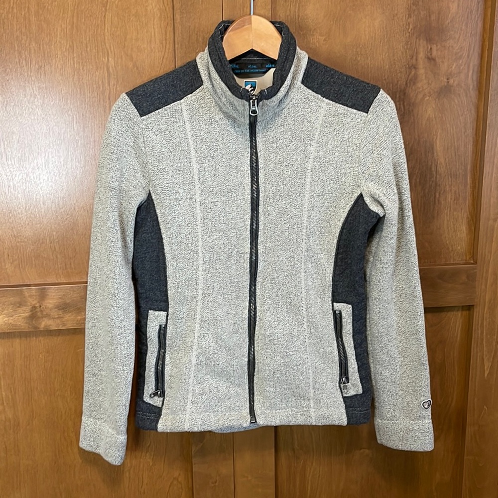 Kuhl Full Zip Sweater Jacket Heather Grey Size Small